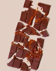 Salted caramel chocolate bar with premium fine cacao
