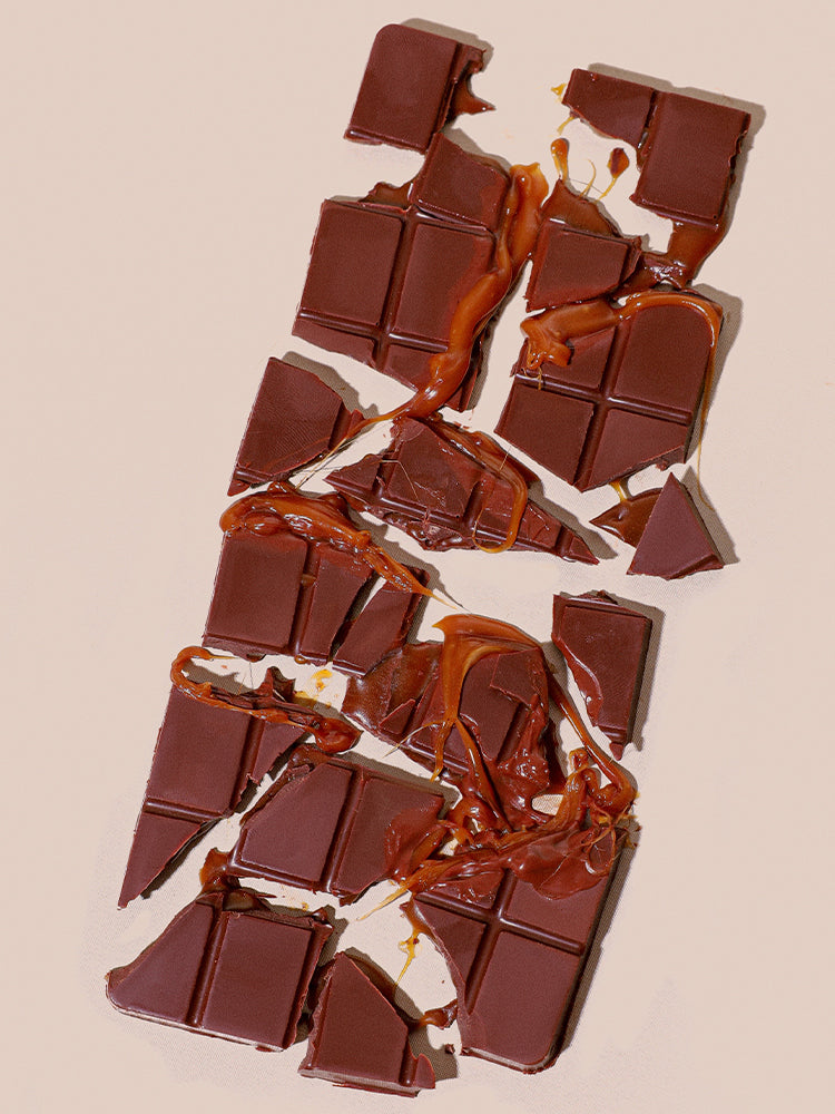 Salted caramel chocolate bar with premium fine cacao