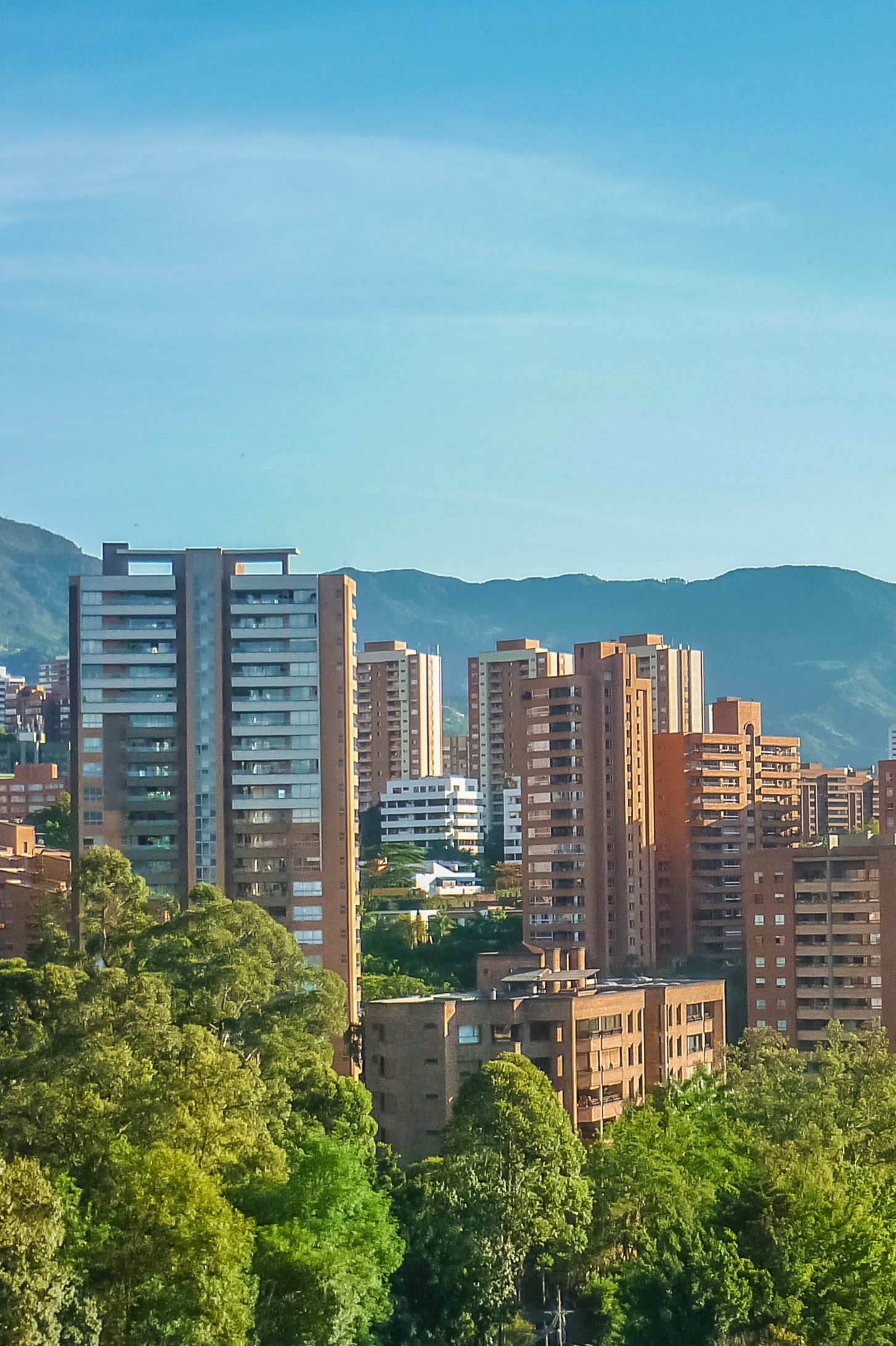 The city skyline of Medellin Colombia the home of Magno Chocolates and our Medellin Chocolate tour