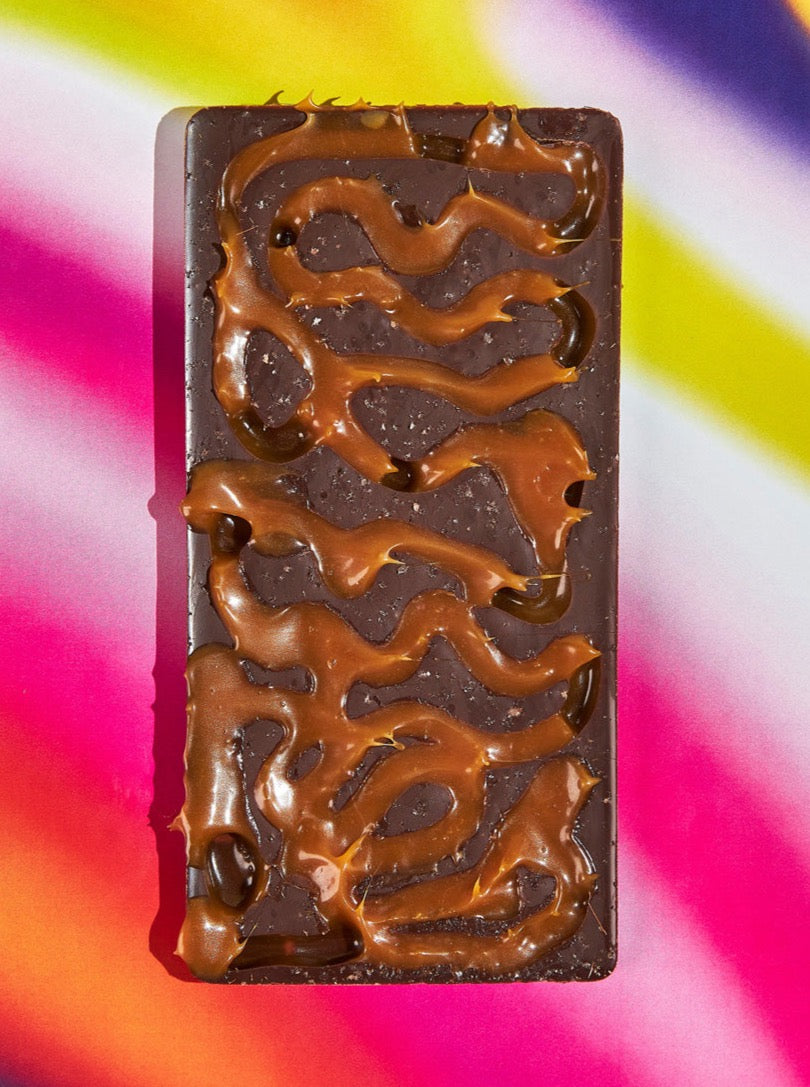 Salted caramel, 58% cocoa chocolate